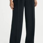 NWT Saloni Black Wide Tailored Cady Trousers Pleated Business Women's size 6 Photo 0