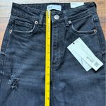 ZARA  Women’s High Rise Ankle Length Slim Distressed Black Jeans Size 2 NWT Photo 7
