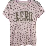 Aeropostale Classic Crew Pink with Dainty Flowers and Silver AERO Extra Large Photo 31