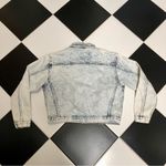 Jordache Vintage 80s 90s Acid Wash Light Denim Jean Jacket Stone Wash Cropped L Photo 6