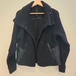 Lululemon  Show me the Sherpa Black Moto quilted panels jacket size 4 Photo 4