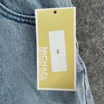 Michael Kors Jean Skirt Womens 14 Blue Denim Mini Button Front Casual Timeless Photo 14