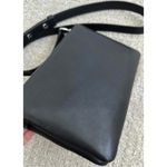 ALLSAINTS Captain Zip Leather Crossbody Bag BLACK SILVER HARDWARE Photo 3