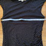 Loft Ann Taylor  Black and White Fitted, Ruched Dress, size SP Photo 7