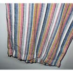Seven7 Linen Blend Cropped Wide Leg Pants Womens Size 12 Multicolor Stripe Boho Photo 3