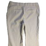 Chico's Tan White Striped Straight Leg Crop Trousers Photo 3