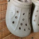 Crocs tan plaid lined arch support rubber ortho nursing clogs Photo 1