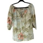 Tommy Bahama  linen floral blouse size S Photo 0