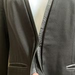 Elie Tahari Black Virgin Wool Lamb Leather Blend Pocket Blazer Size Small Photo 5