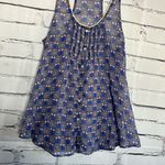Aerie Blue Pleated Buttoned Tank Top Mini Dress SZ M Cute Colorful Feminine Y2K Photo 3