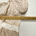 SO  Junior Size XL Milkmaid Peasant Lace Floral Ditsy Top Blouse Cap Sleeve Photo 8