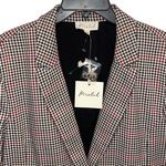 Marled Womens Notched Lapel One Button Lined Blazer Jacket Multicolor XL NWT Brown Photo 1