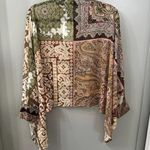 ZARA NWT  Blouse Floral Paisley Sheer Top Size M-L Photo 3