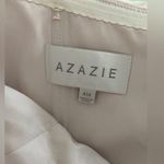 Azazie  Square Neck ￼bridesmaid Dress In Rose Petal, Flutter Sleeve Size A14 Photo 5