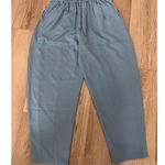 Halara  Mid Rise Pocket Barrel Leg Work Pants Casual Pleated Pull On Light Blue S Photo 4