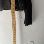 SL Fashions Sheer Embellished Vintage Y2k Jacket Womens Medium Beaded Sequin Black Photo 4