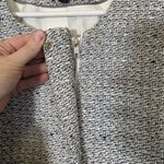 Banana Republic  Tweed Jacket Fringed Gray White Luxury Cocktail Office Womens 4‎ Photo 6