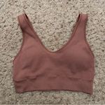 Aerie EUC  Nude Pink Ribbed Sports Bra Photo 1