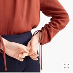 J.Crew New Point Sur drapey open V-neck top Black Photo 2