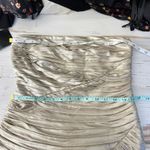 Retrofête RETROFETE Josie Metallic Maxi Strapless Gown Champagne Medium Photo 10