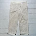 Gap - Women’s Cream Striped Capri Dress Pants - Size 6. Photo 1