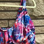 Swimsuits for All Flowy Tankini Swimsuit Top Pink tropical Print size 22 White Photo 3