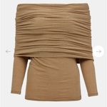 Source Unknown  Tova Off Shoulder Knit Nude top  contemporary fall casual rare Photo 2