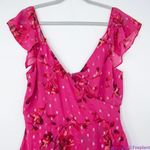White House | Black Market NEW Barbie pink Floral Cold-Shoulder Dress, 6 Photo 4