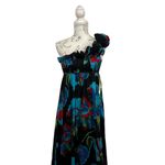 AQUA One Shoulder Chiffon Floral Ruffle Maxi Dress Size 2 NWT Photo 7