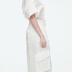 COS  Floral Jacquard Utility Trousers Size 12 Photo 0