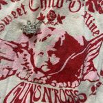 Pink Flannel Xtra Large w Guns N' Roses Graphic Tee on back with Crown Brooch Red Size XL Photo 2