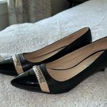 Brighton Flirt pumps/heels/kitten heels. Size 7 narrow. Black and cream/tan Photo 0