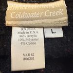 Coldwater Creek  Black Speckled Knit Pullover V-Neck Sweater USA‎ Made Large Photo 3