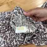 Nation Ltd  Melanie Smocked Peasant Tee Blouse animal print size small Photo 5