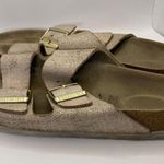 Birkenstock Arizona Womens Metallic Pink Sandals Slides Size 38N US L7 M5 Narrow Photo 6