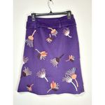 Etcetera  Wool and Cashmere Blend Embroidered Purple Skirt Cottagecore Size 4 Photo 3