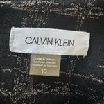 Calvin Klein  Black Off Checkered Sparkly Short Sleeve Dinner Dress Photo 1