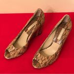 Michael Kors Snakeskin Peep Toe Wedge Photo 4