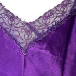 Victoria's Secret Vintage VS Gold Label Purple Embroidered Floral Lace Chemise Nightgown Slip Photo 5
