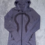 Lululemon  Womens‎ Stride Zip Up Hoodie High Collar Heathered Purple Fitted Sz 6 Photo 0