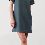 Athleta  Seasoft Rib Tee Dress Athleisure Casual Lounge Pockets Size Small blue Photo 0
