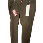 Zana Di  Women's Plus Size 24 Skinny Jeans Brown Denim Stretch Pants NWT Photo 0