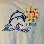 Tank dress beach coverup embroidered with Florida dolphin sun and ocean wave White Size undefined Photo 1