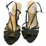 Nina New York Women's Black Glitter Strappy Sandals Size 8.5 Party Photo 3