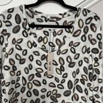 Nic+Zoe Tossed Neutrals Abstract Print Thick Fabric Women’s Tee Size Large Photo 2