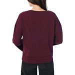 SD Collection Maroon Sweatshirt with Studded Sleeves Red Photo 1