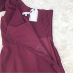 Dress the Population  TIffany Burgundy One Shoulder Midi Dress Cocktail Party New Photo 7