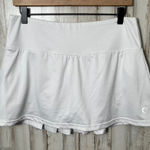 Zyia  White Active Tennis Pleated‎ Chill Clubhouse Skort Womens Size Large Photo 0