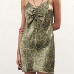 ZARA Green Paisley Slip Mini Dress Photo 1