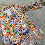 Alice + Olivia  Women’s Silk Blend Sheila Blouse Top V-Neck Orchid Multicolor S Photo 11